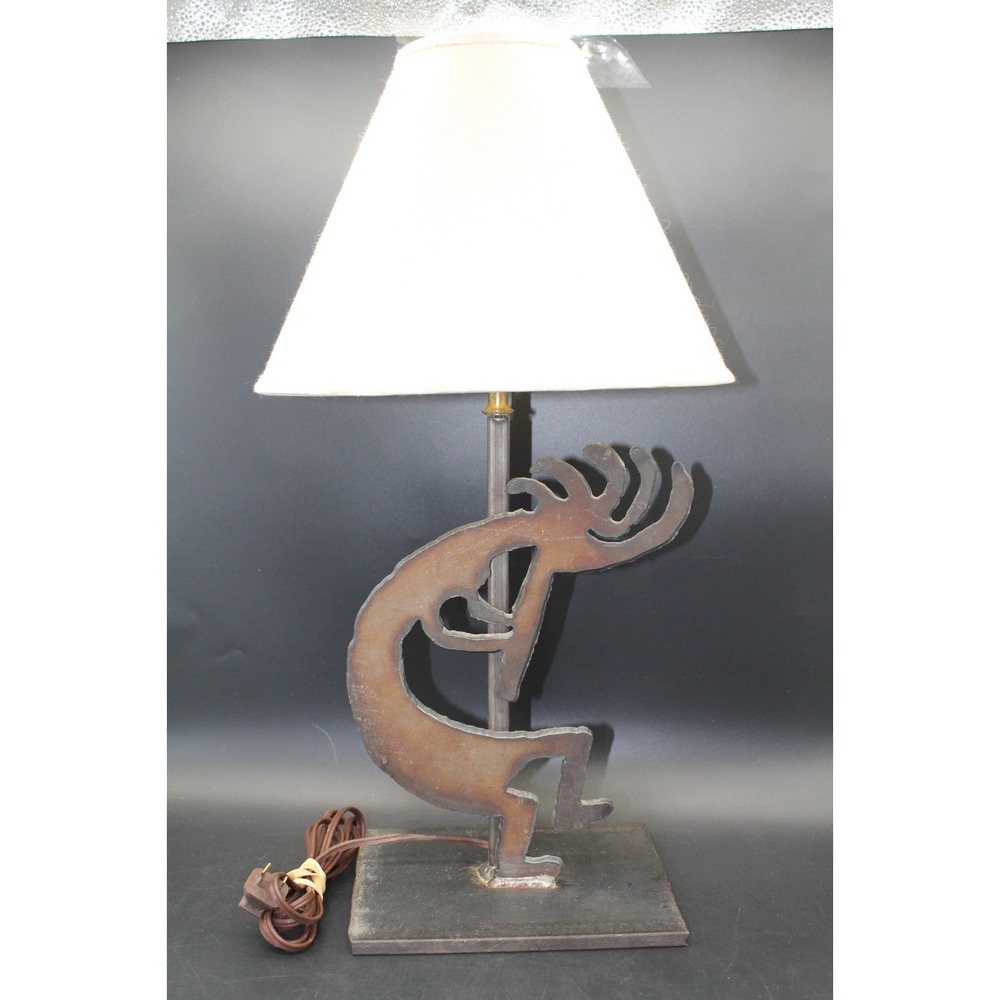 Southwestern Kokopelli Metal Table Lamp Rustic Folk Art Accent Lamp 20"